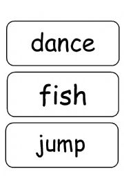 actions flash cards