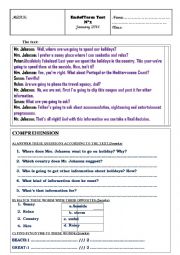 English Worksheet: END OF TERM TEST 