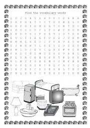 Furniture Word Search