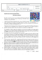 English Worksheet: Test 10th grade - a world of many languages