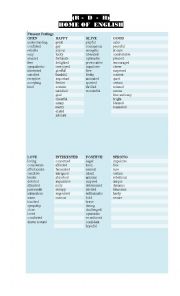 English Worksheet: FEELINGS