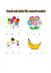 Count and circle the correct number