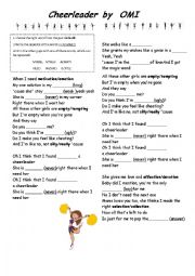 English Worksheet: Cheerleader by OMI