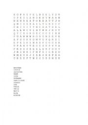 English Worksheet: wordsearch and crossword