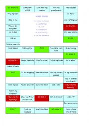 English Worksheet: Mixed Tenses Board Game