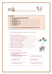 English Worksheet: Childhood Memories