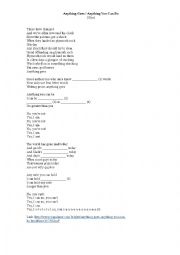 English Worksheet:  SONG TO TEACH THE COMPARATIVE FORM