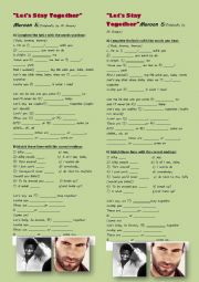 English Worksheet: Lets stay together