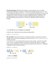 English Worksheet: number properties