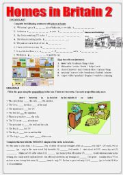 English Worksheet: Homes in Britain 2 Vocabulary + Grammar