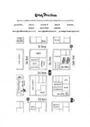 English Worksheet: Giving Directions