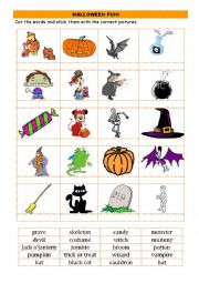 English Worksheet: Halloween fun
