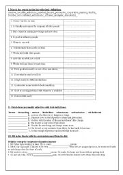 English Worksheet: youth vocabulary exercises