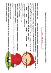 English Worksheet: Little Red Riding Hood Tale