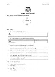 English Worksheet: worksheet 1st form Tunisian schools ( lesson 19)