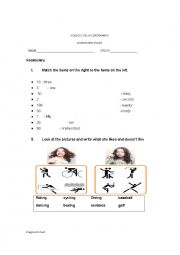 English Worksheet: exam 2