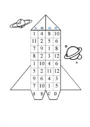 Maze for practicing numbers 1-12