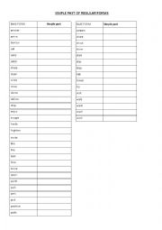 English Worksheet: REGULAR VERBS