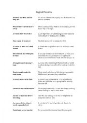 English Worksheet: English Proverbs