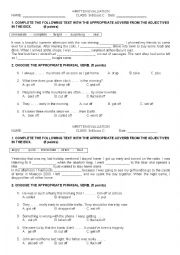 English Worksheet: PHRASAL VERBS WITH OFF AND ADVERBS OF MANNER 3/3