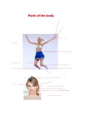 English Worksheet: Body_Parts_Taylor_Swift