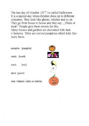English Worksheet: Halloween_mixed activities
