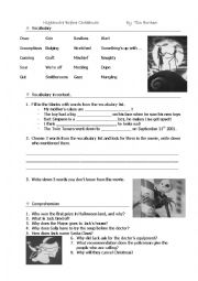 English Worksheet: Nightmare before Christmas