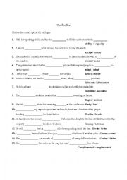 English Worksheet: Confusables