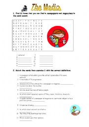 English Worksheet: media