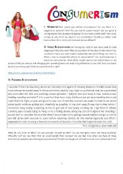 English Worksheet: CONSUMERISM