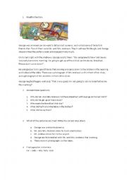 English Worksheet: A special breakfast