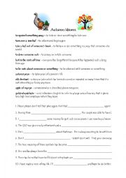 English Worksheet: AUTUMN IDIOMS