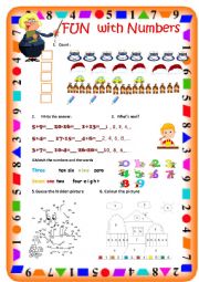 English Worksheet: Fun with numbers!