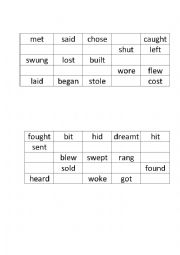 English Worksheet: irregulars