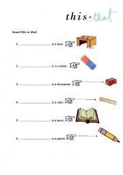 English Worksheet: This or that?