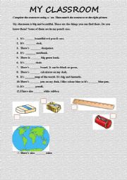 English Worksheet: My classroom