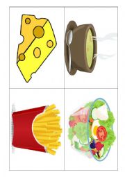 English Worksheet: food- flashcards