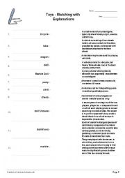 Toys - Matching with Explanations