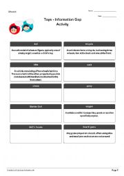 Information Gap Activity with TOYS