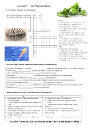 English Worksheet: the financial market