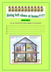 English Worksheet: Being left alone at home???( part2)