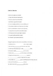 English Worksheet: Order of Adverbs