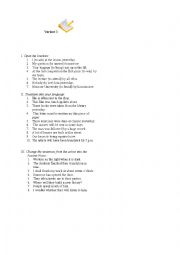 English Worksheet: passive voice