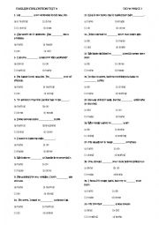 English Worksheet: ENGLISH EVALUATION TEST 4