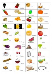 English Worksheet: Food and drink pictures