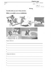 English Worksheet: simple tenses,compound sentences