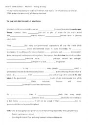 English Worksheet: How to write an essay