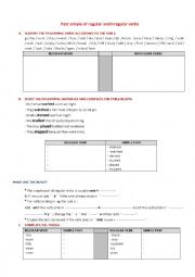 past simple of regular and irregular verbs