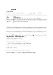 English Worksheet: guided writing