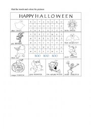 English Worksheet: Halloween